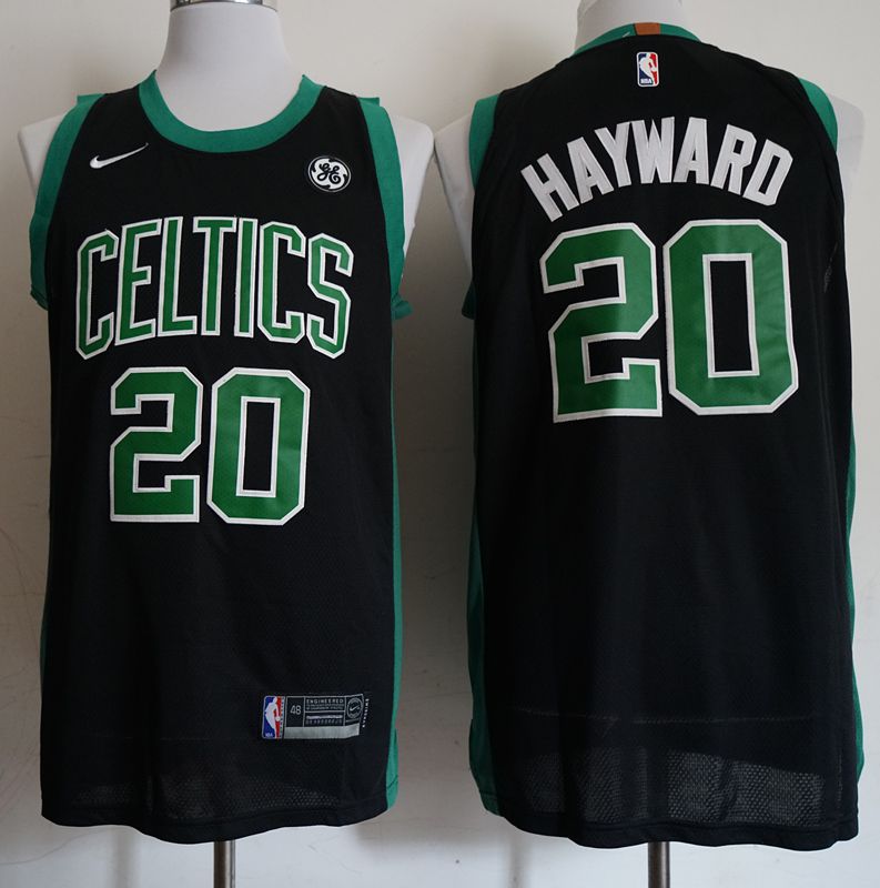 Men Boston Celtics #20 Hayward Black City Edition Game Nike NBA Jerseys